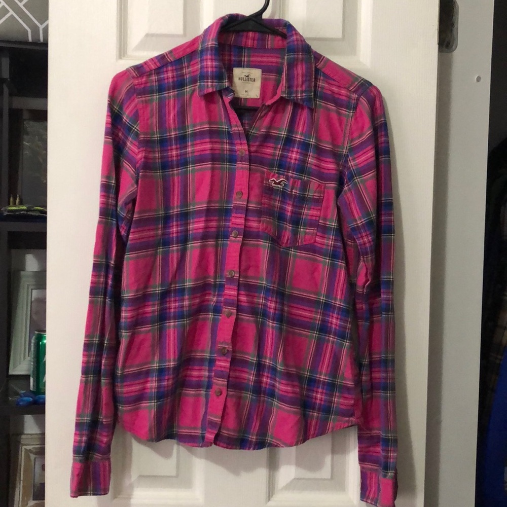 Long sleeve plaid blouse